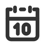Calendar 10 SVG Icon